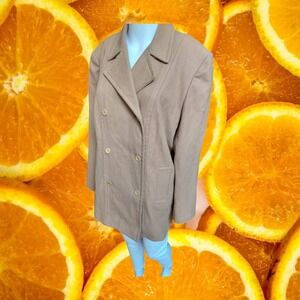 Pendleton Wool Blazer Coat Tan Double Breasted Size 12‎ Women's
